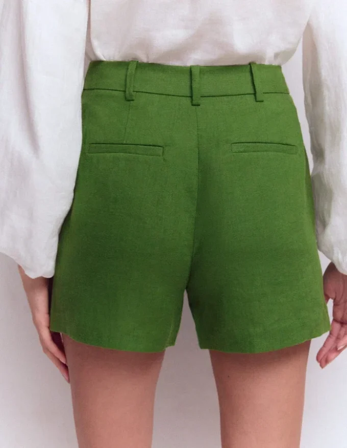Belgravia Linen Shorts Promenade Green Belgravia Linen Shorts Promenade Green