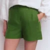Belgravia Linen Shorts Promenade Green Belgravia Linen Shorts Promenade Green