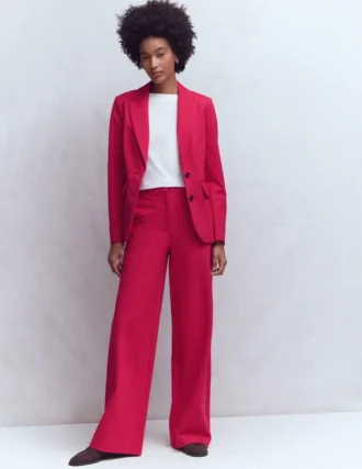 Belgravia Ponte Pants Pomegranate