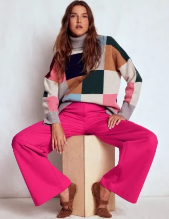 Belgravia Ponte Pants Vibrant Pink