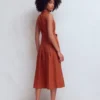 Belinda Linen Shirt Dress Burnt Orange Belinda Linen Shirt Dress Burnt Orange