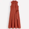 Belinda Linen Shirt Dress Burnt Orange Belinda Linen Shirt Dress Burnt Orange