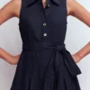 Belinda Linen Shirt Dress Navy Belinda Linen Shirt Dress Navy