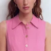Belinda Linen Shirt Dress Pink Parfait Belinda Linen Shirt Dress Pink Parfait