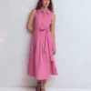Belinda Linen Shirt Dress Pink Parfait Belinda Linen Shirt Dress Pink Parfait