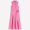 Belinda Linen Shirt Dress Pink Parfait Belinda Linen Shirt Dress Pink Parfait