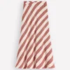 Bias Cut Linen Slip Skirt Brown Diagonal Stripe Bias Cut Linen Slip Skirt Brown Diagonal Stripe