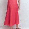 Bias Cut Linen Slip Skirt Cherry Blush Bias Cut Linen Slip Skirt Cherry Blush