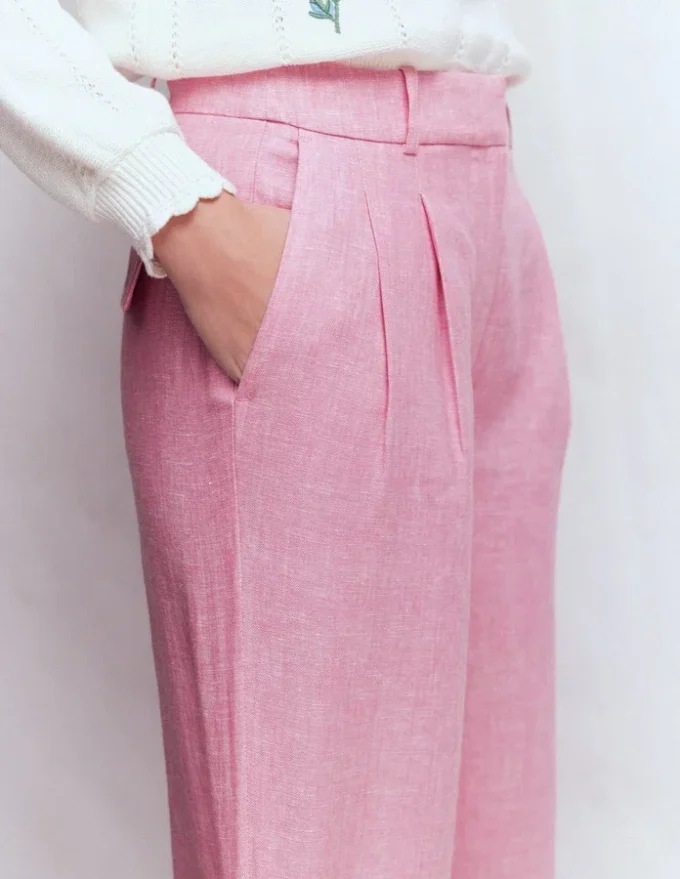 Bloomsbury Linen Pants Meadowsweet Pink Chambray Bloomsbury Linen Pants Meadowsweet Pink Chambray