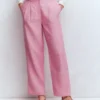 Bloomsbury Linen Pants Meadowsweet Pink Chambray Bloomsbury Linen Pants Meadowsweet Pink Chambray
