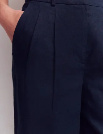 Bloomsbury Linen Pants Navy