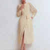 Blouson Sleeve Lace Dress Ivory Lace Blouson Sleeve Lace Dress Ivory Lace