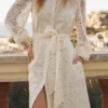 Blouson Sleeve Lace Dress Ivory Lace Blouson Sleeve Lace Dress Ivory Lace
