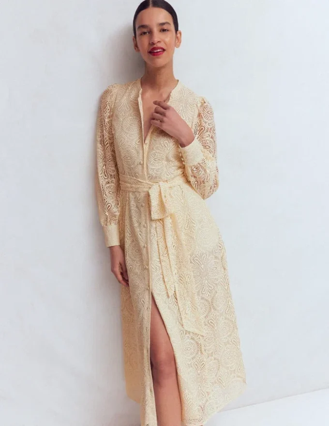 Blouson Sleeve Lace Dress Ivory Lace Blouson Sleeve Lace Dress Ivory Lace
