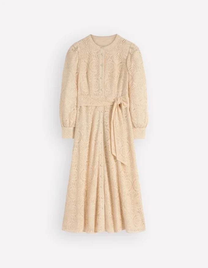Blouson Sleeve Lace Dress Ivory Lace Blouson Sleeve Lace Dress Ivory Lace
