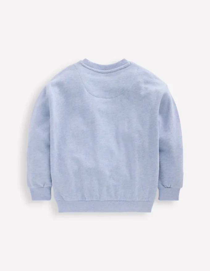 Bobbie Appliqué Sweatshirt Blue Embroidered