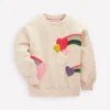 Bobbie Appliqué Sweatshirt Ivory Rainbows Bobbie Appliqué Sweatshirt Ivory Rainbows