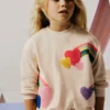 Bobbie Appliqué Sweatshirt Ivory Rainbows Bobbie Appliqué Sweatshirt Ivory Rainbows