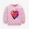 Bobbie Appliqué Sweatshirt Pink Marl Love Bobbie Appliqué Sweatshirt Pink Marl Love