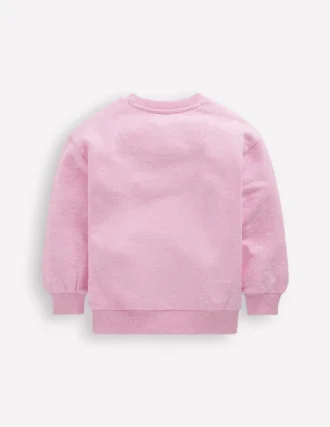 Bobbie Appliqué Sweatshirt Pink Marl Love