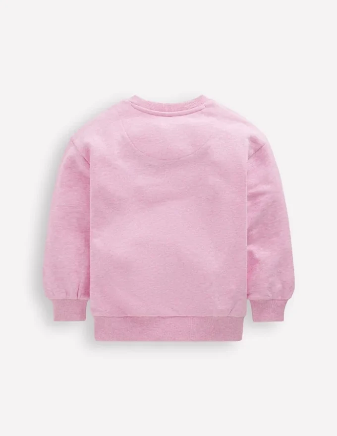 Bobbie Appliqué Sweatshirt Pink Marl Love Bobbie Appliqué Sweatshirt Pink Marl Love