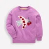 Bobbie Appliqué Sweatshirt Purple Doves Bobbie Appliqué Sweatshirt Purple Doves