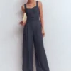 Boned Bodice Occasion Jumpsuit Navy Boned Bodice Occasion Jumpsuit Navy