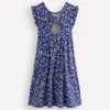 Bow Back Jersey Dress Blue Ditsy Floral Bow Back Jersey Dress Blue Ditsy Floral