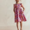 Bow Back Jersey Dress Flamingo Pink Jungle Animals Bow Back Jersey Dress Flamingo Pink Jungle Animals