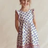 Bow Back Jersey Dress Multi Woodblock