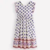 Bow Back Jersey Dress Multi Woodblock
