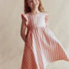 Bow Back Jersey Dress Pink Stripe Bow Back Jersey Dress Pink Stripe