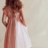 Bow Back Jersey Dress Pink Stripe Bow Back Jersey Dress Pink Stripe