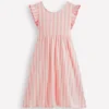 Bow Back Jersey Dress Pink Stripe Bow Back Jersey Dress Pink Stripe
