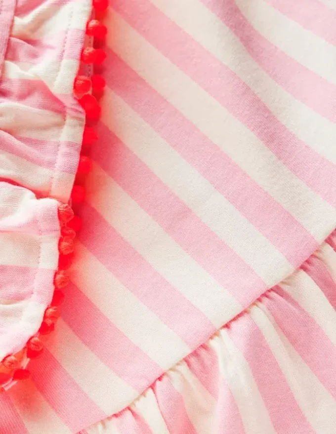 Bow Back Jersey Dress Pink Stripe Bow Back Jersey Dress Pink Stripe