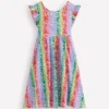 Bow Back Jersey Dress Rainbow Ombre Flowerbed Bow Back Jersey Dress Rainbow Ombre Flowerbed