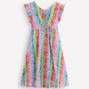 Bow Back Jersey Dress Rainbow Ombre Flowerbed Bow Back Jersey Dress Rainbow Ombre Flowerbed