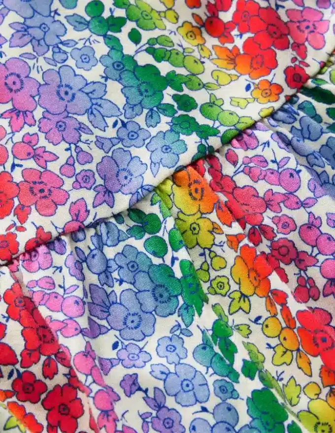 Bow Back Jersey Dress Rainbow Ombre Flowerbed Bow Back Jersey Dress Rainbow Ombre Flowerbed
