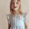Bow Back Jersey Dress Salt Blue/ Ivory Stripe Bow Back Jersey Dress Salt Blue/ Ivory Stripe