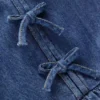 Bow Front Woven Dress Mid Vintage Denim Bow Front Woven Dress Mid Vintage Denim