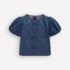 Bow Front Woven Top Chambray Bow Front Woven Top Chambray