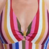 Bow Halter Swimsuit Multi Stripe Bow Halter Swimsuit Multi Stripe