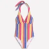 Bow Halter Swimsuit Multi Stripe Bow Halter Swimsuit Multi Stripe