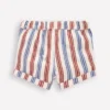 Boys Woven Shorts Blue and Red Stripe