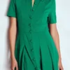 Bridget Ponte Shirt Dress Jewel Green
