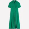 Bridget Ponte Shirt Dress Jewel Green