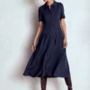 Bridget Ponte Shirt Dress Navy Bridget Ponte Shirt Dress Navy