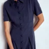 Bridget Ponte Shirt Dress Navy Bridget Ponte Shirt Dress Navy
