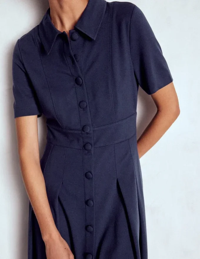 Bridget Ponte Shirt Dress Navy Bridget Ponte Shirt Dress Navy