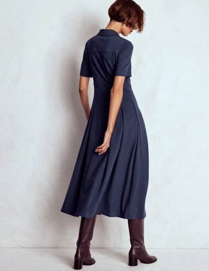 Bridget Ponte Shirt Dress Navy Bridget Ponte Shirt Dress Navy